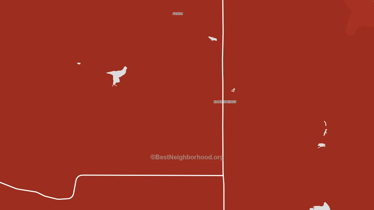 Hawk Springs, WY block-group political-lean map