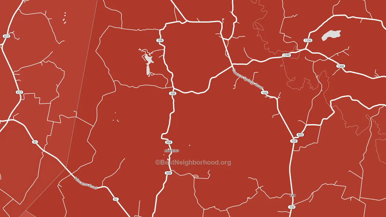 Hawkins, KY block-group political-lean map