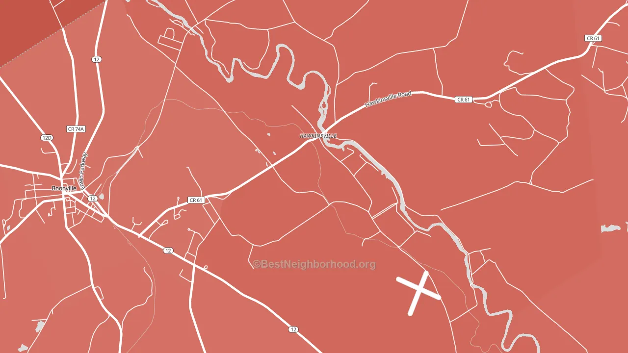 Hawkinsville, NY block-group political-lean map