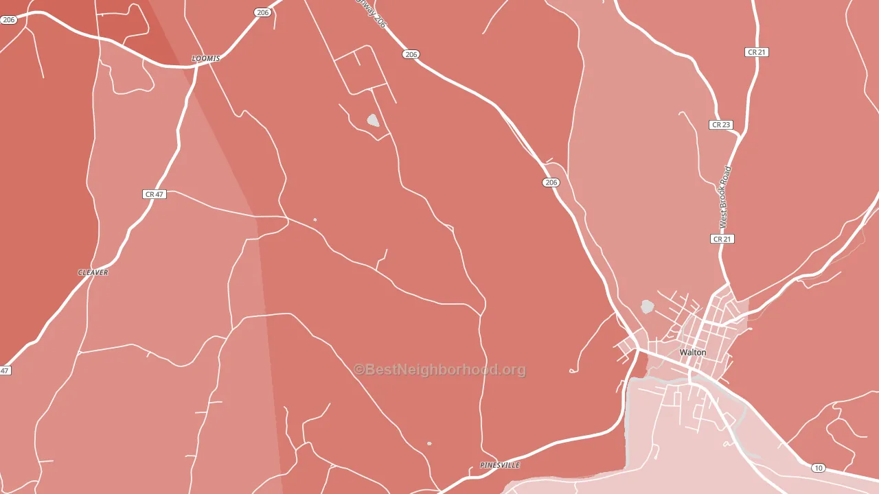 Hawleys, NY block-group political-lean map