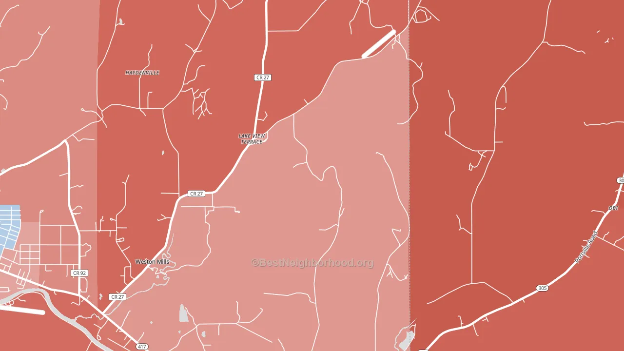 Haydenville, NY block-group political-lean map