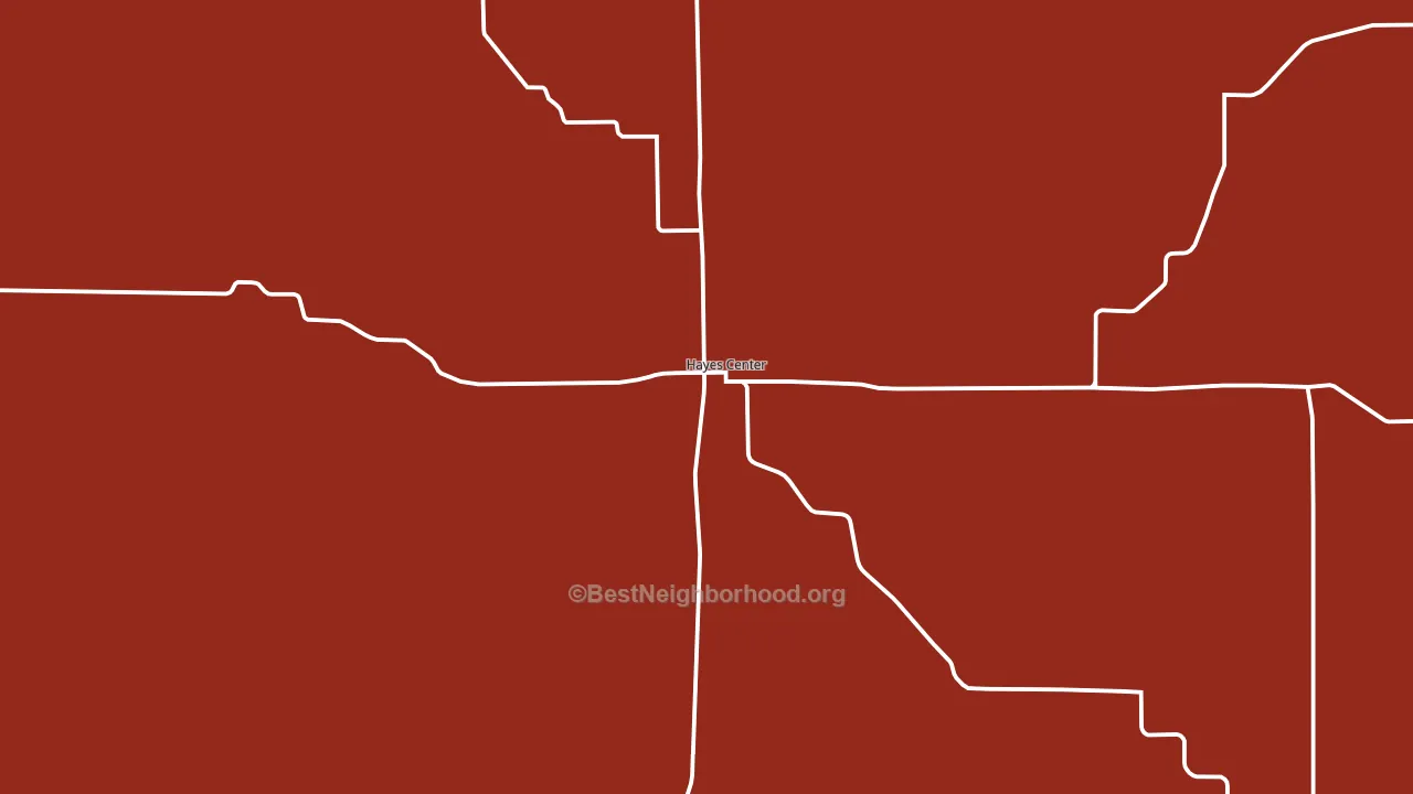Hayes Center, NE block-group political-lean map