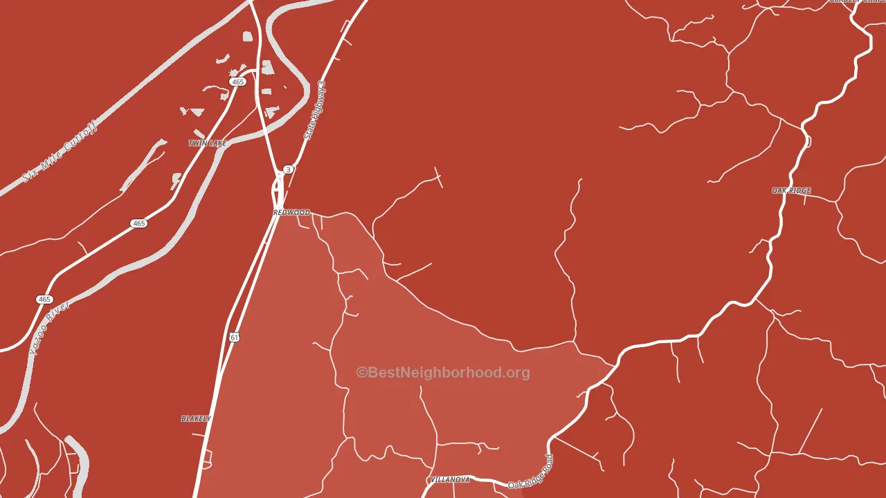 Haynes Bluff, MS block-group political-lean map