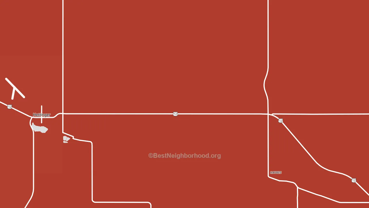 Haynes, ND block-group political-lean map