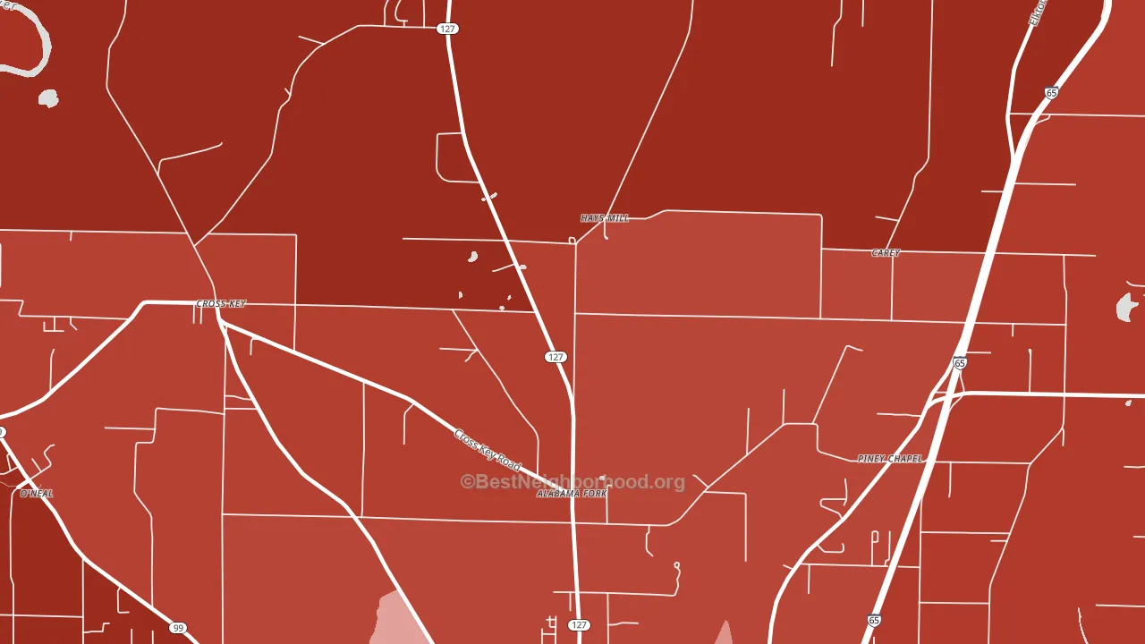Hays Mill, AL block-group political-lean map