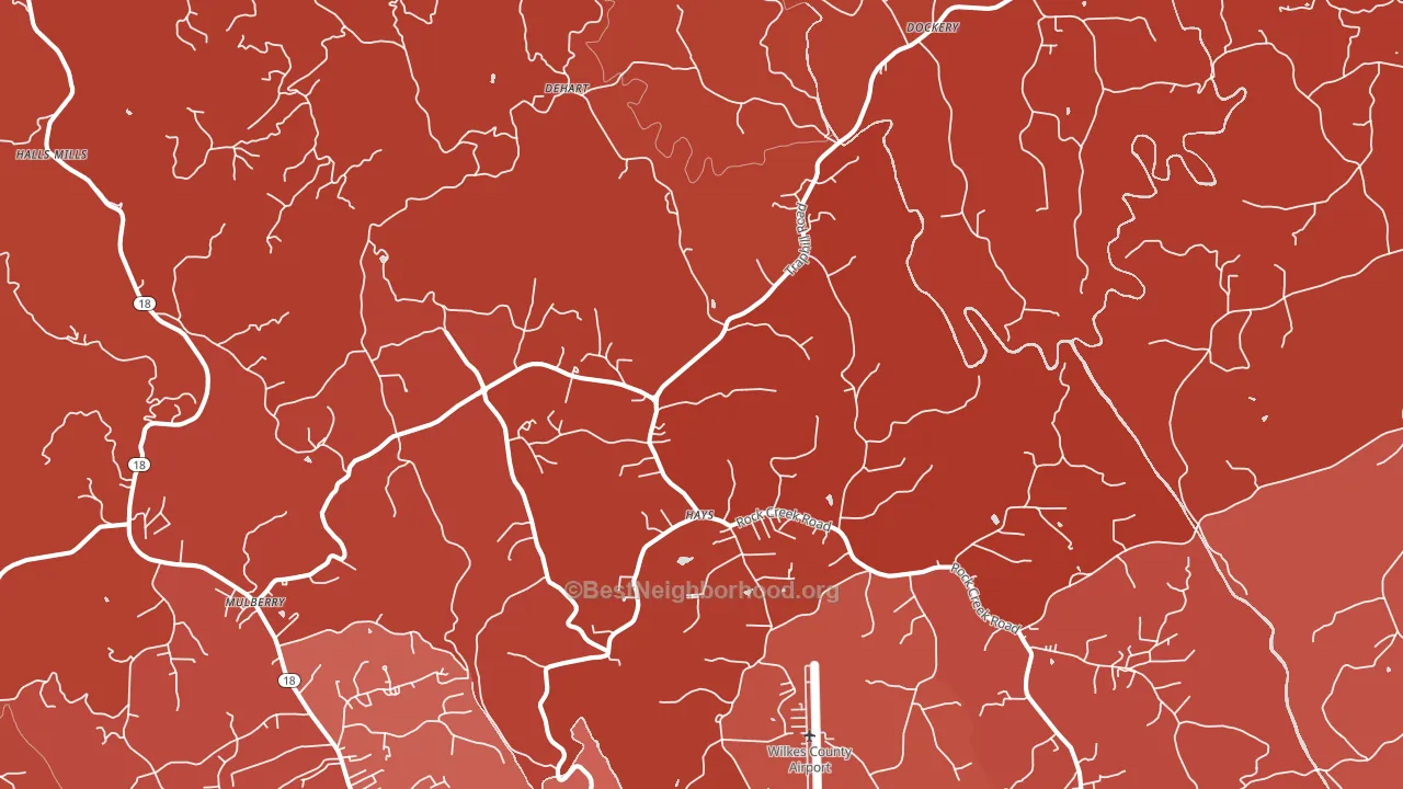 Hays, NC block-group political-lean map