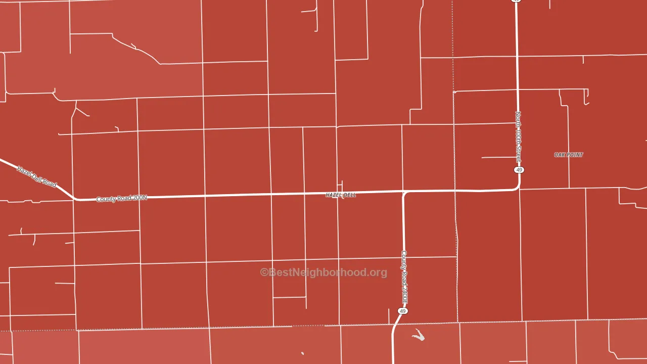 Hazel Dell, IL block-group political-lean map