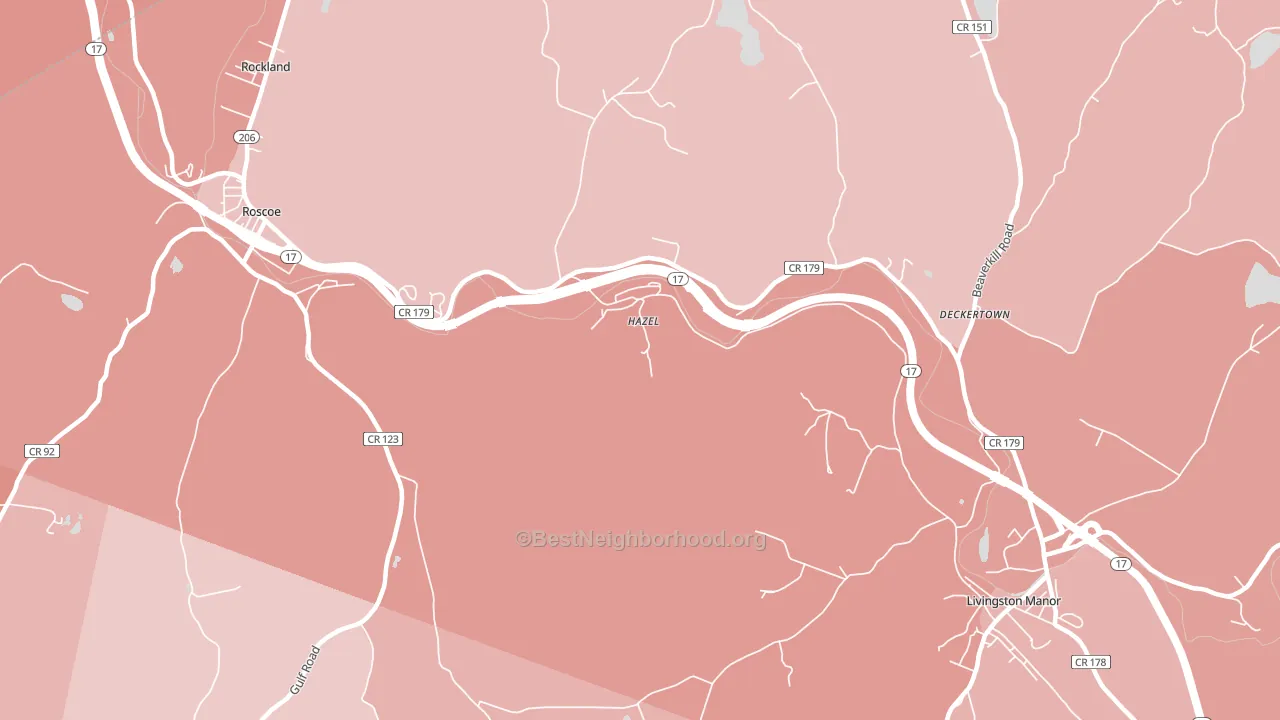 Hazel, NY block-group political-lean map