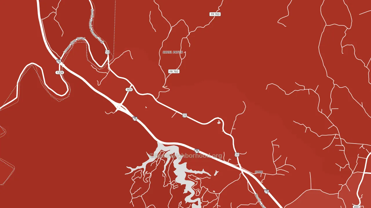 Hazel Patch, KY block-group political-lean map
