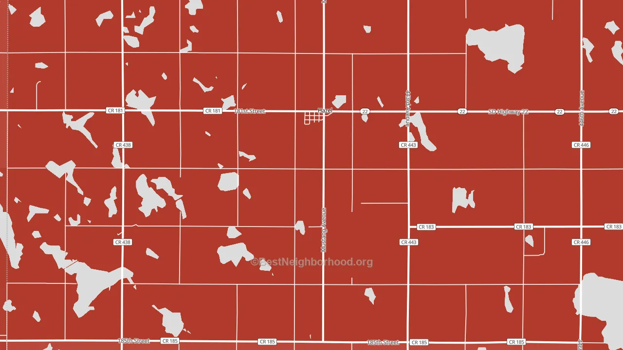 Hazel, SD block-group political-lean map