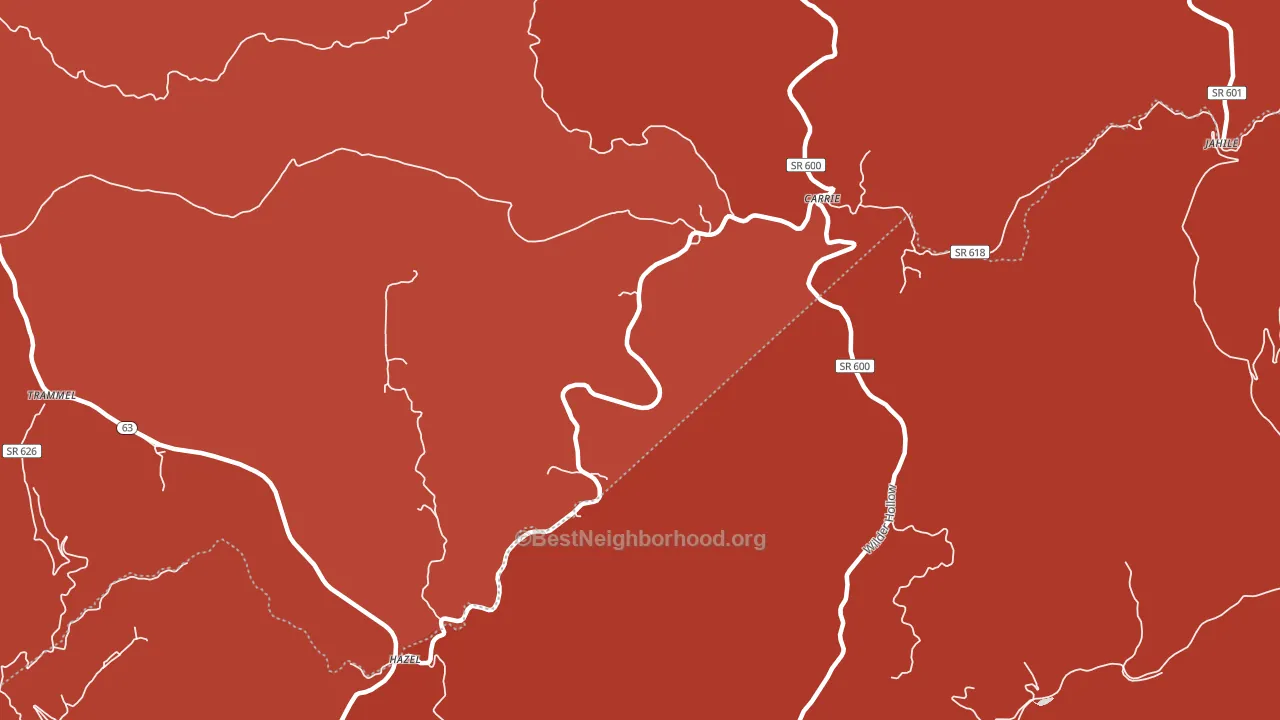 Hazel, VA block-group political-lean map