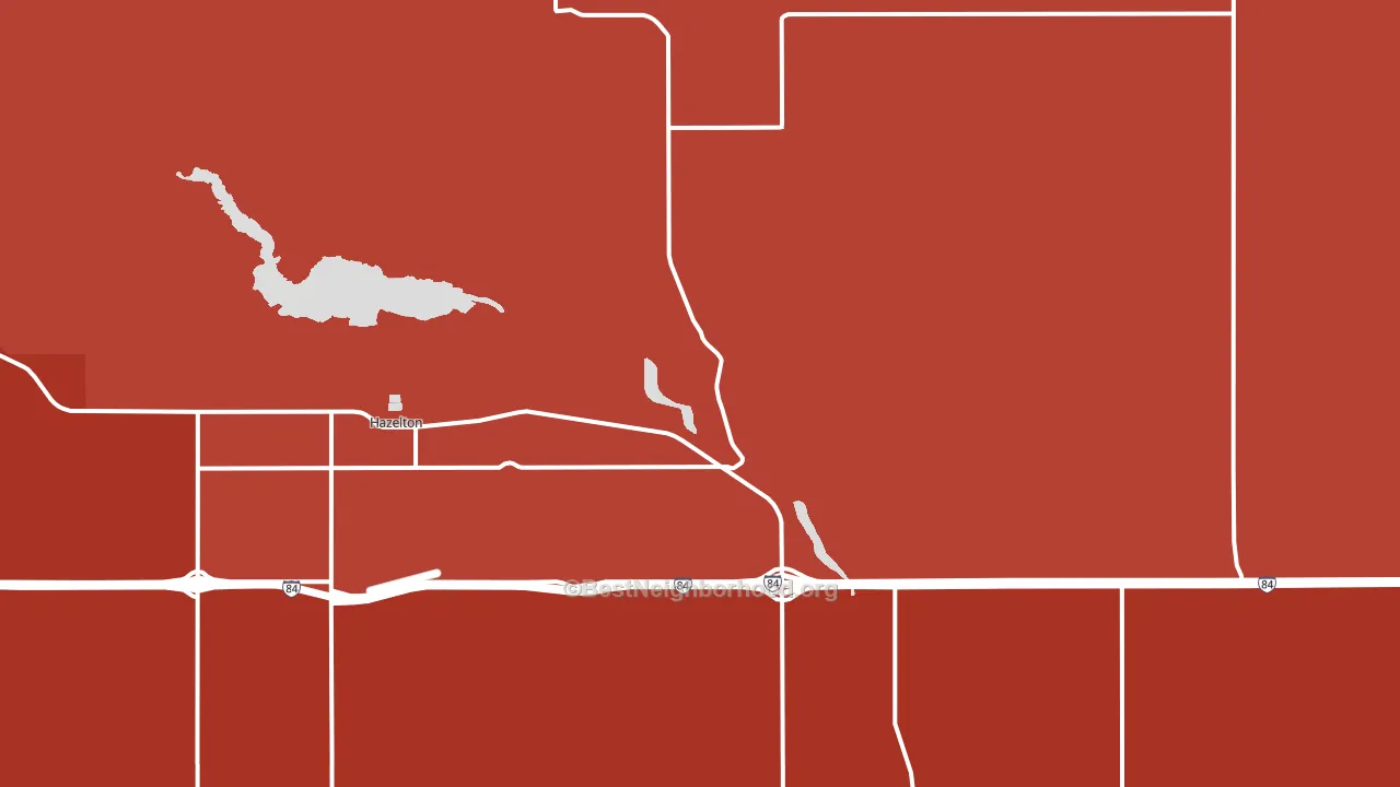 Hazelton, ID block-group political-lean map