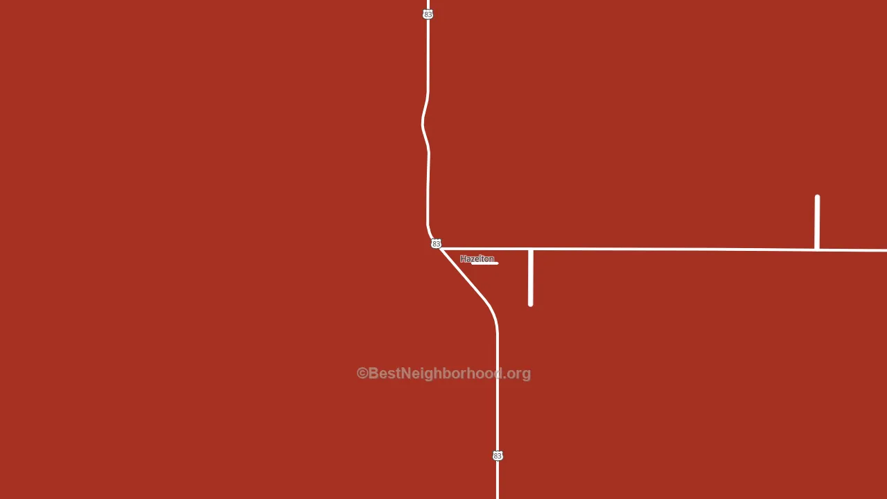 Hazelton, ND block-group political-lean map