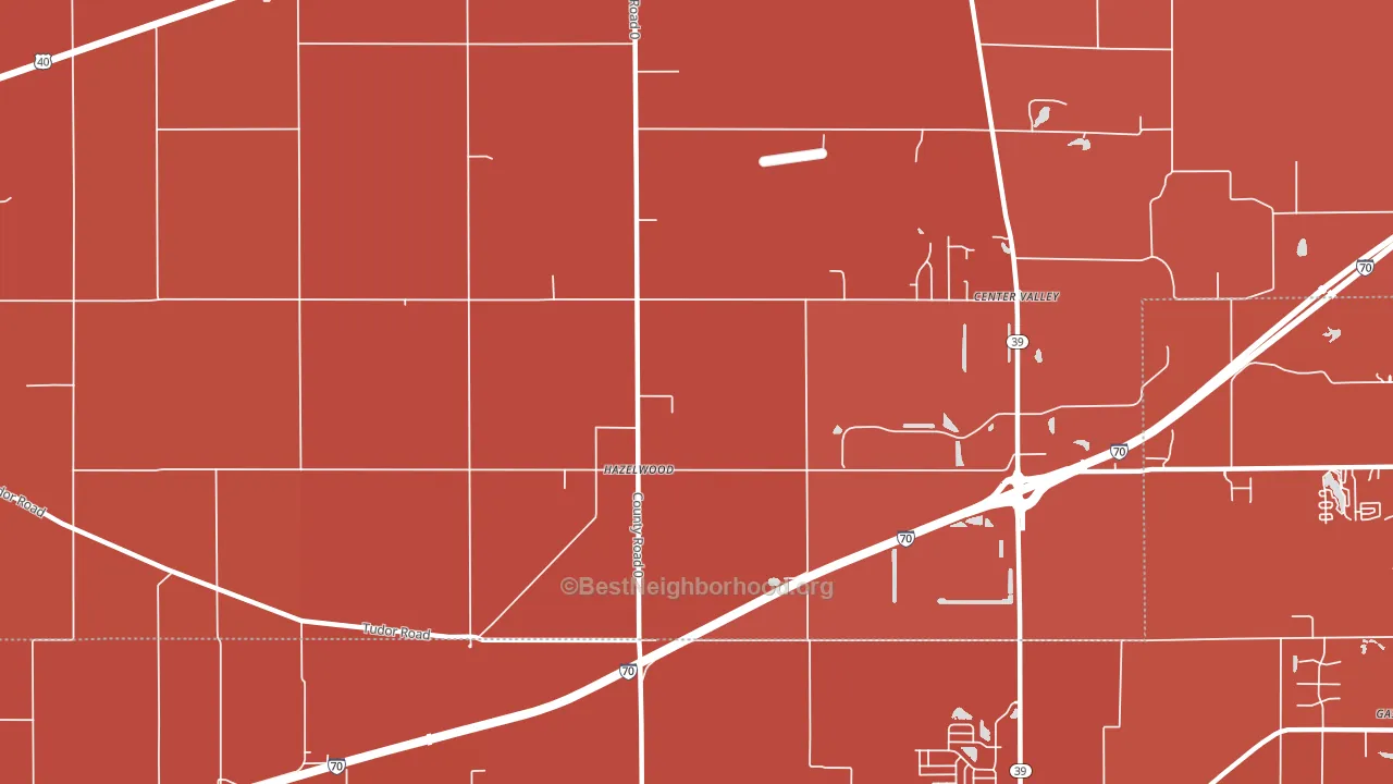 Hazelwood, IN block-group political-lean map