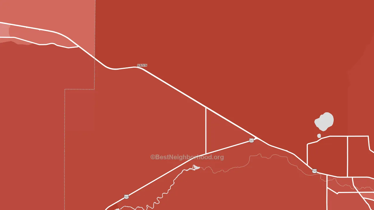 Hazen, NV block-group political-lean map