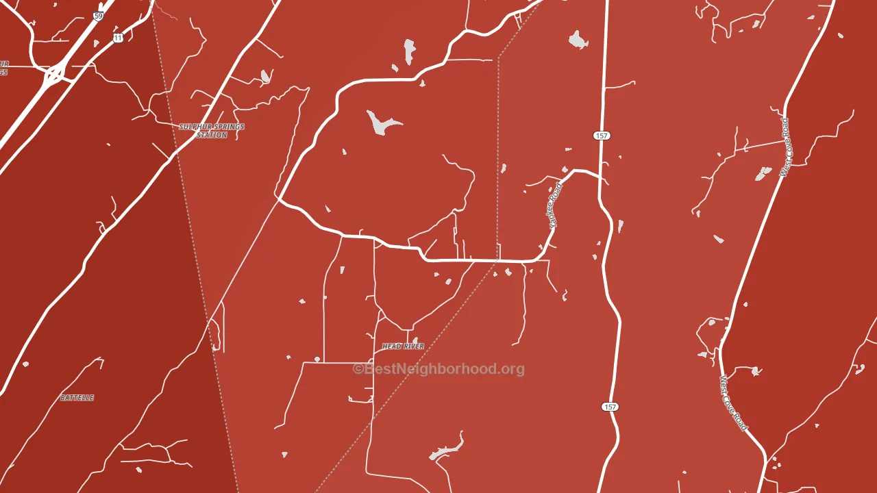 Head River, GA block-group political-lean map