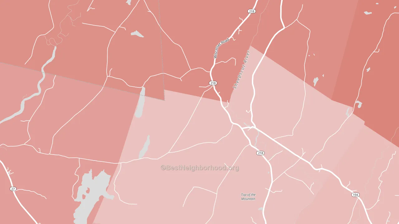 Head Tide, ME block-group political-lean map