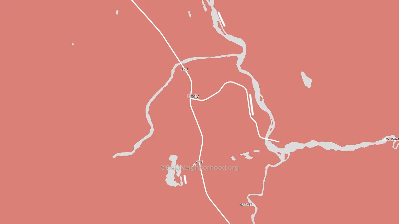 Healy, AK block-group political-lean map