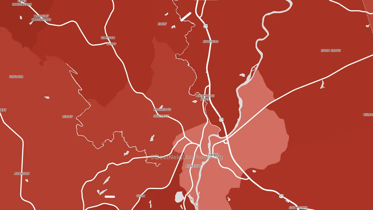 Heard County, GA block-group political-lean map