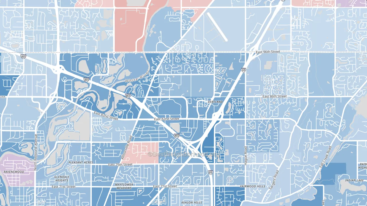 Hearth Stone, Indianapolis, IN block-group political-lean map