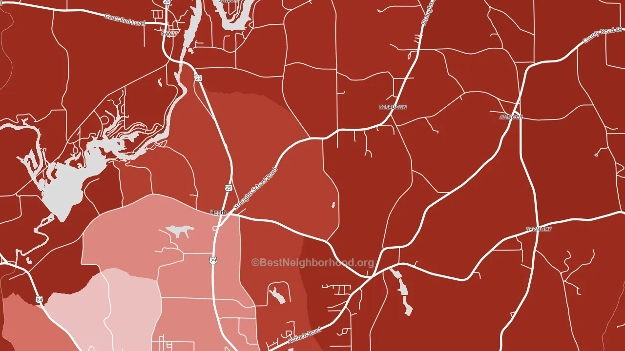 Heath, AL block-group political-lean map