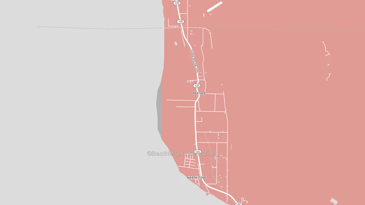 Heather, WA block-group political-lean map