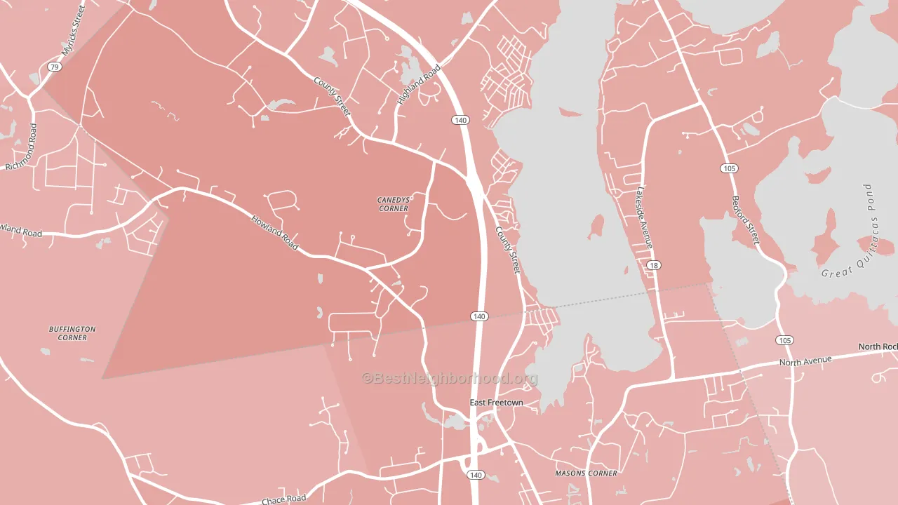 Heaven Heights, MA block-group political-lean map