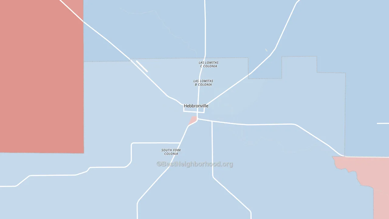 Hebbronville, TX block-group political-lean map