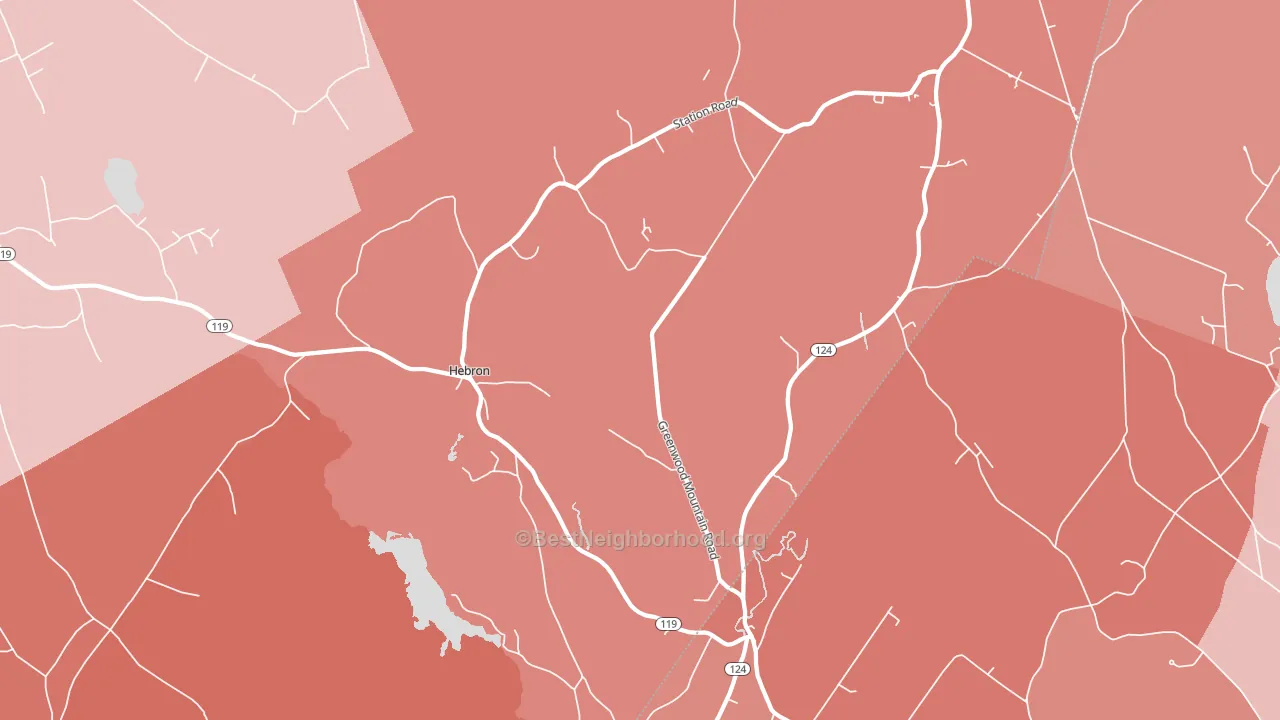 Hebron, ME block-group political-lean map