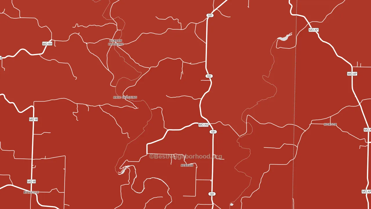 Hebron, MO block-group political-lean map