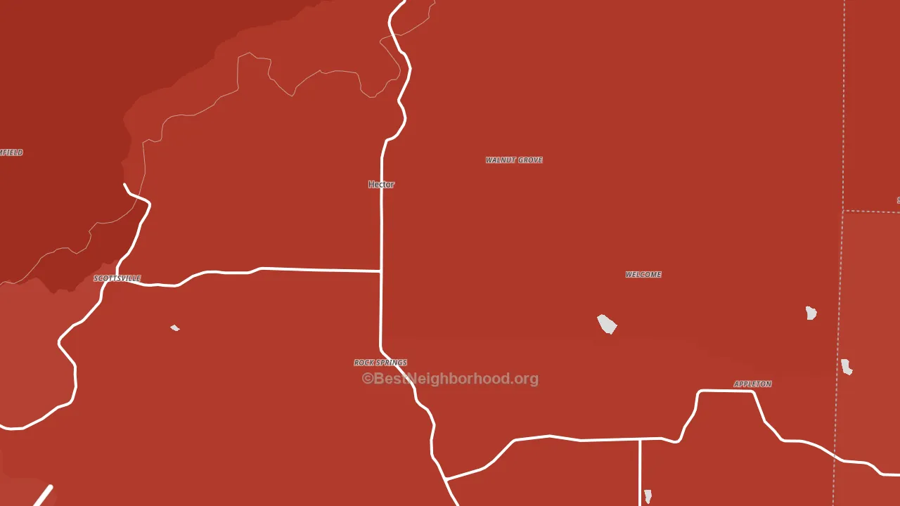 Hector, AR block-group political-lean map