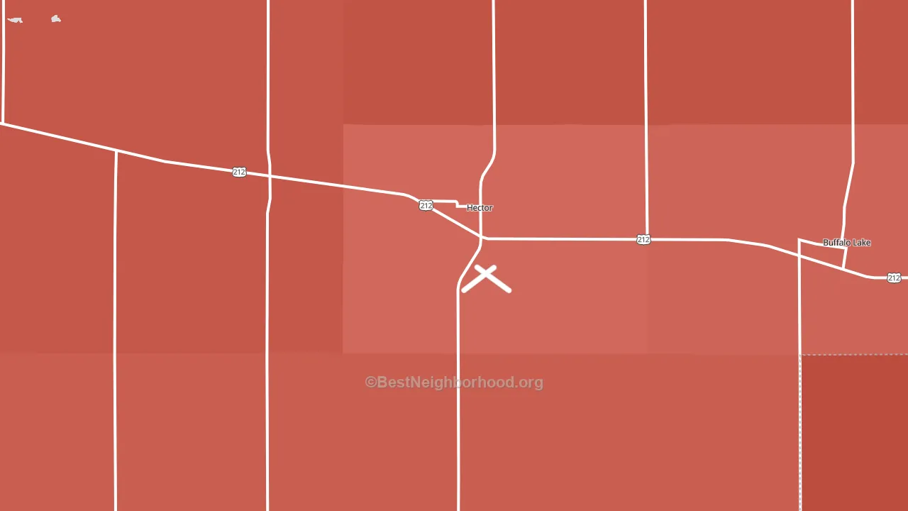 Hector, MN block-group political-lean map