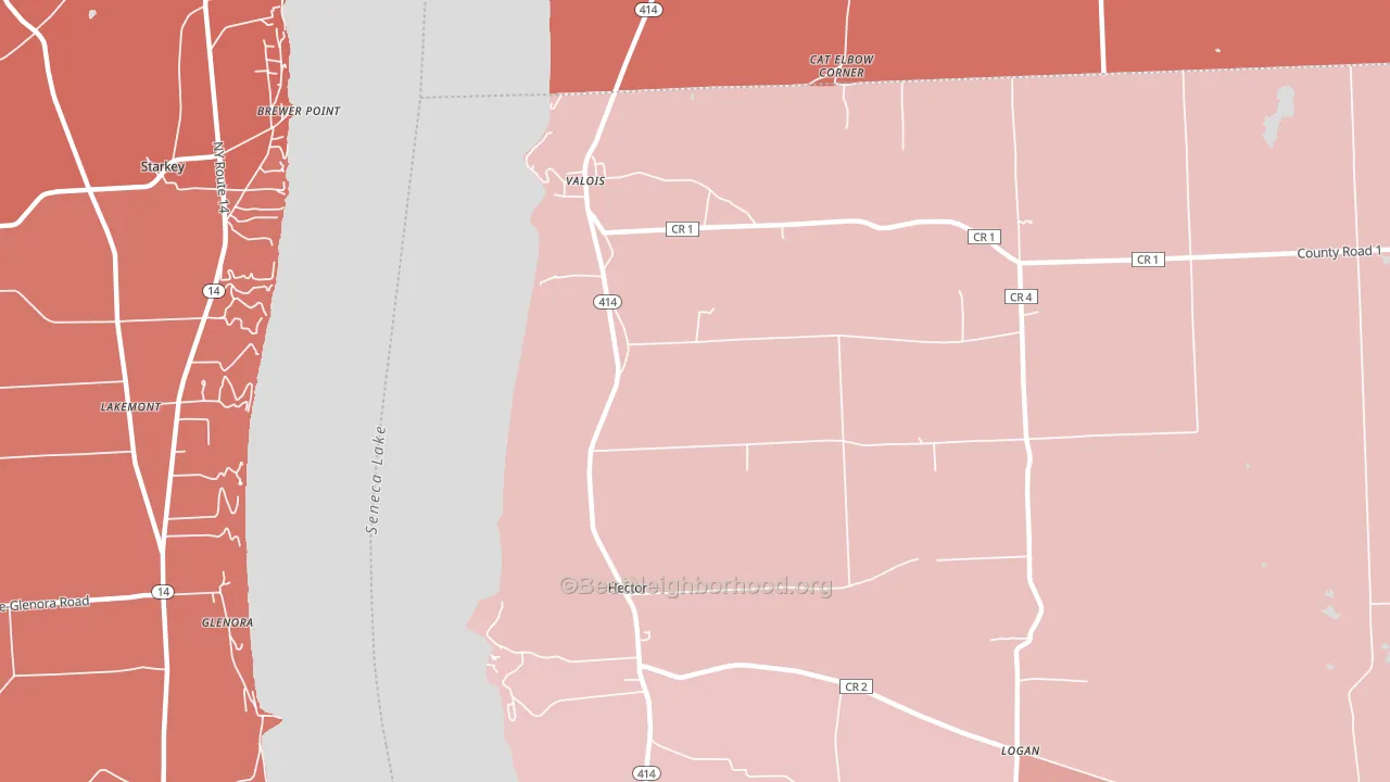 Hector, NY block-group political-lean map