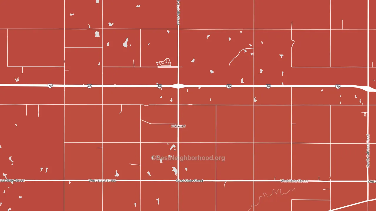 Hedville, KS block-group political-lean map