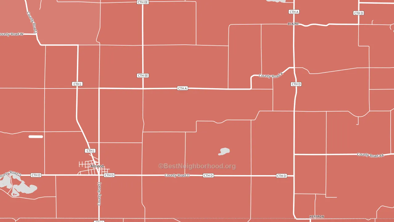 Heffron, WI block-group political-lean map