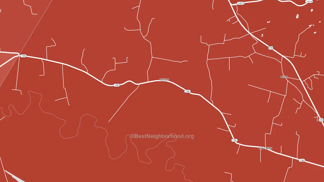 Heflin, KY block-group political-lean map