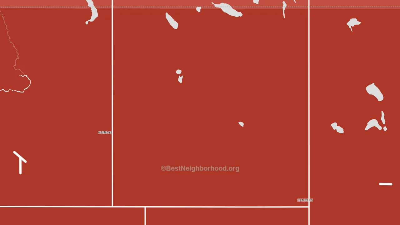 Heimdal, ND block-group political-lean map