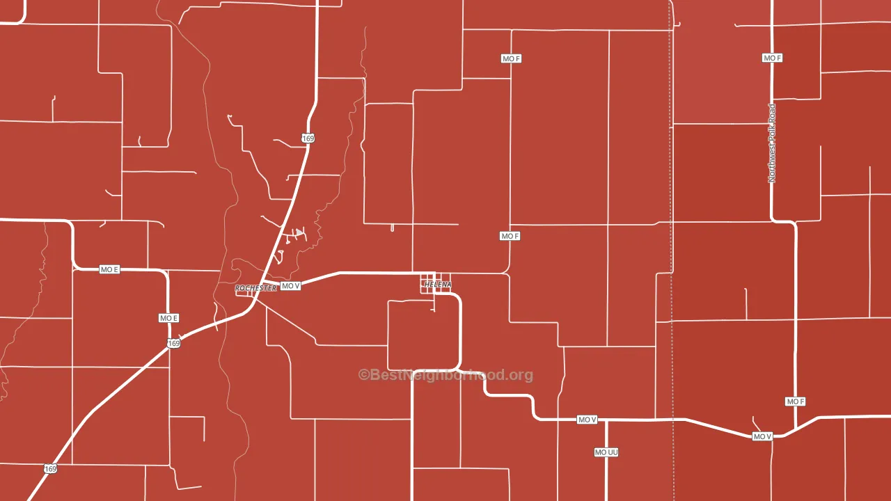 Helena, MO block-group political-lean map