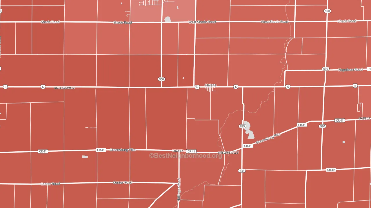 Helena, OH block-group political-lean map
