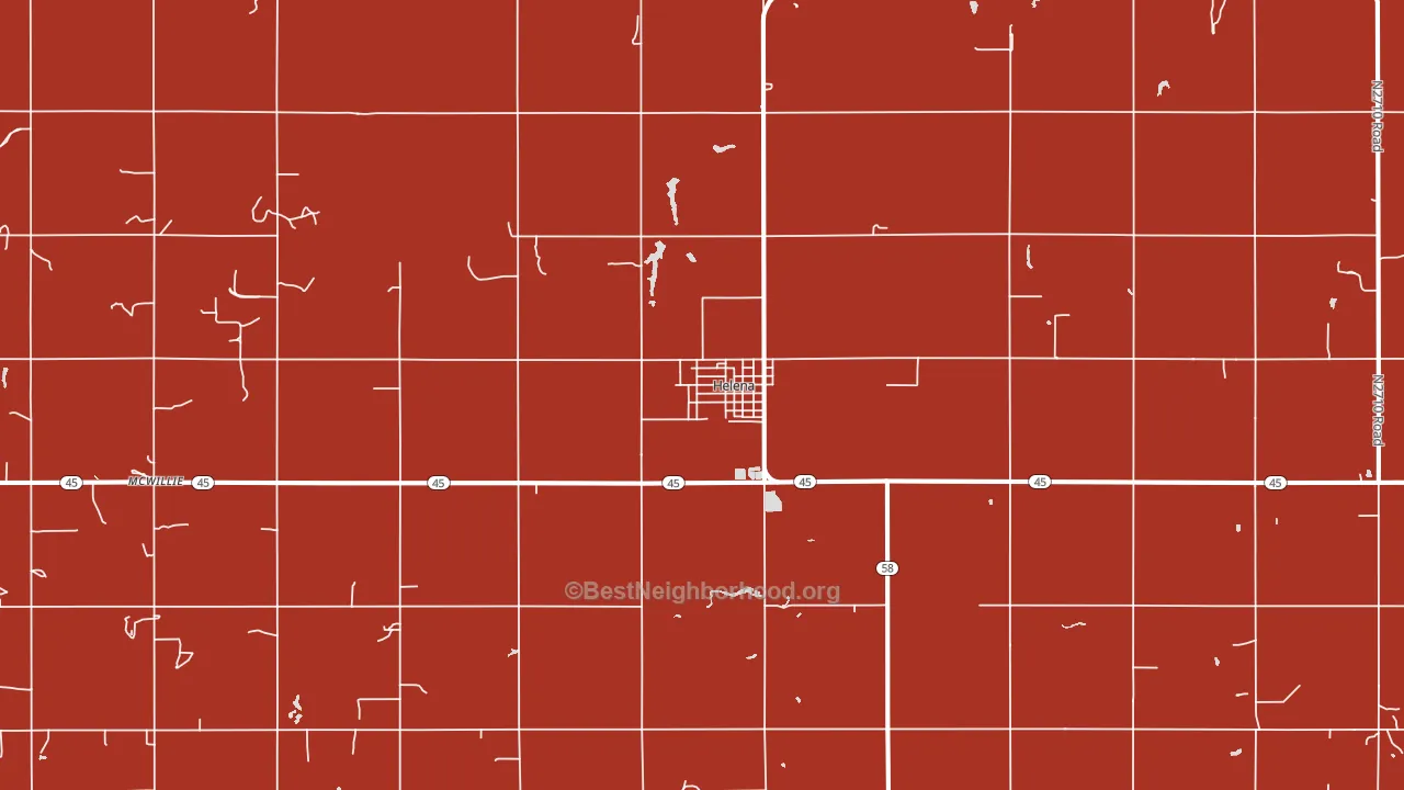 Helena, OK block-group political-lean map