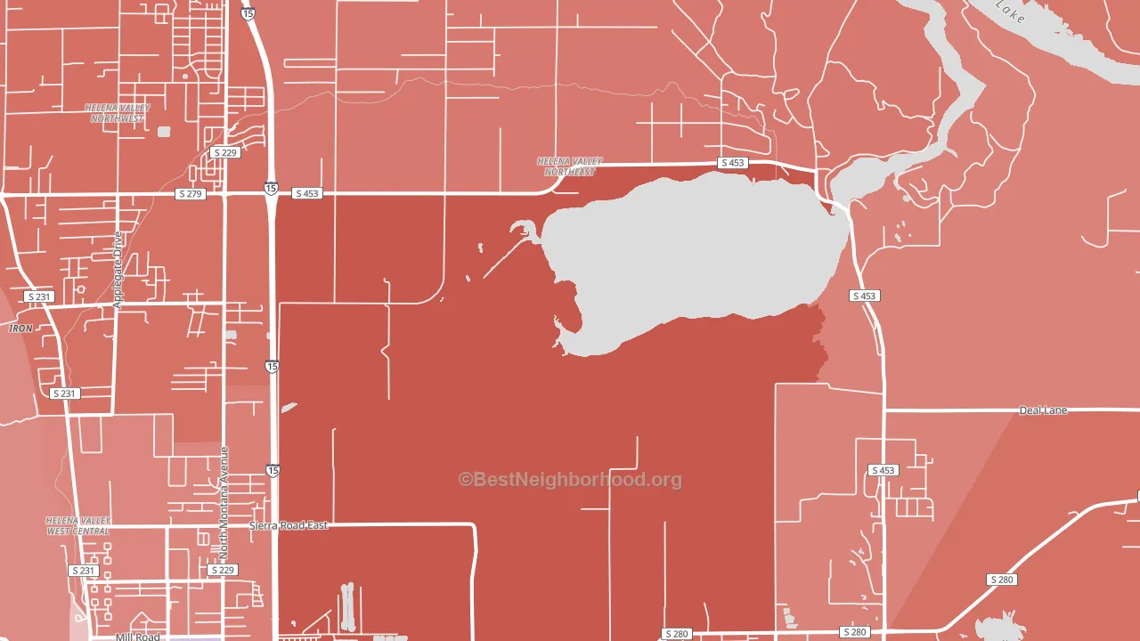 Helena Valley Northeast, MT block-group political-lean map