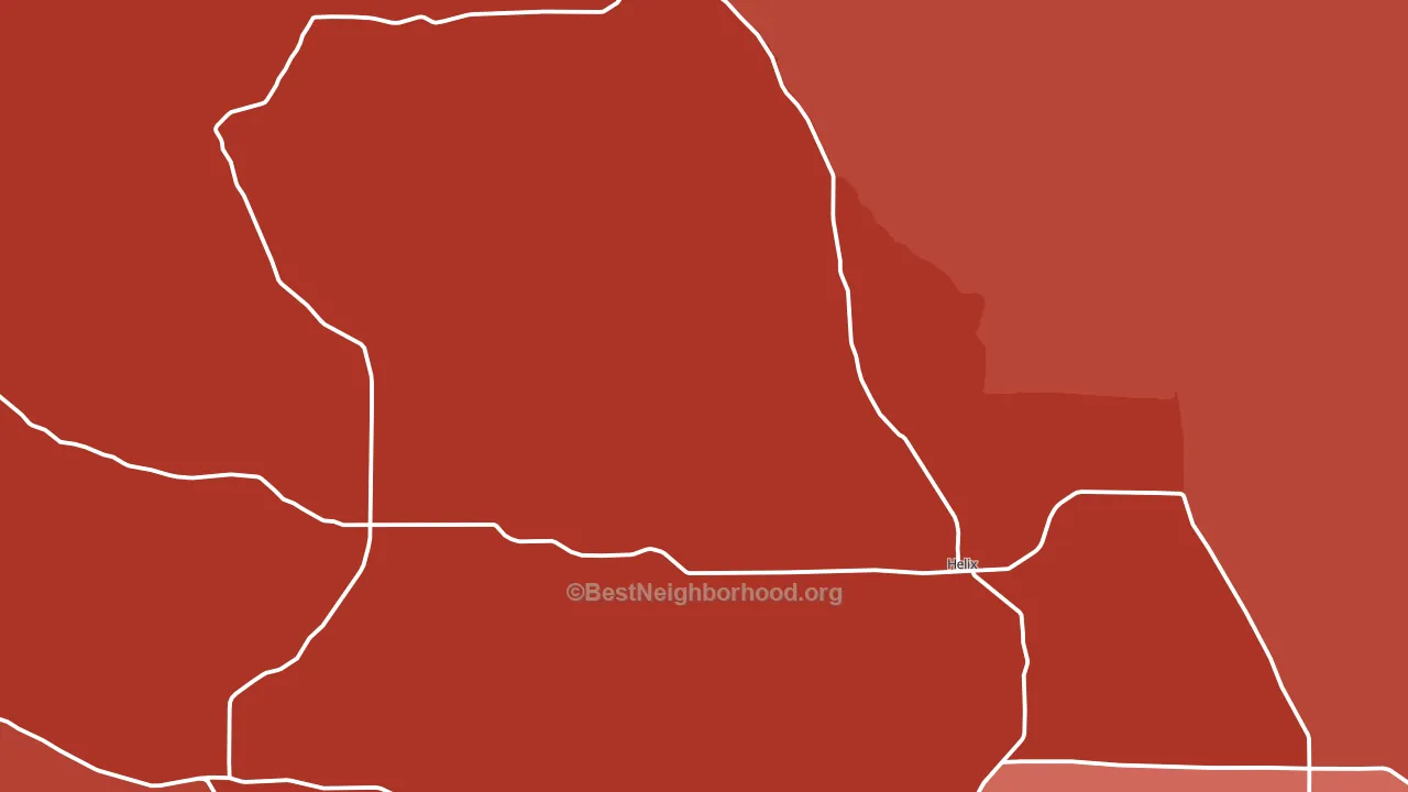 Helix, OR block-group political-lean map