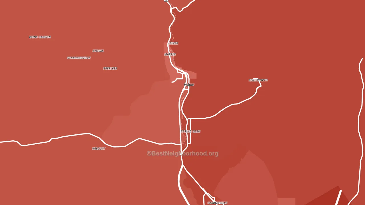 Helper, UT block-group political-lean map