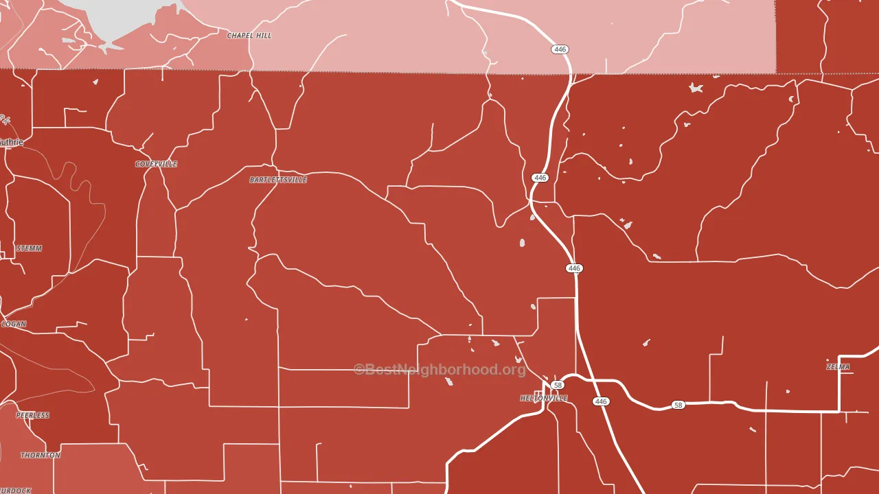 Heltonville, IN block-group political-lean map