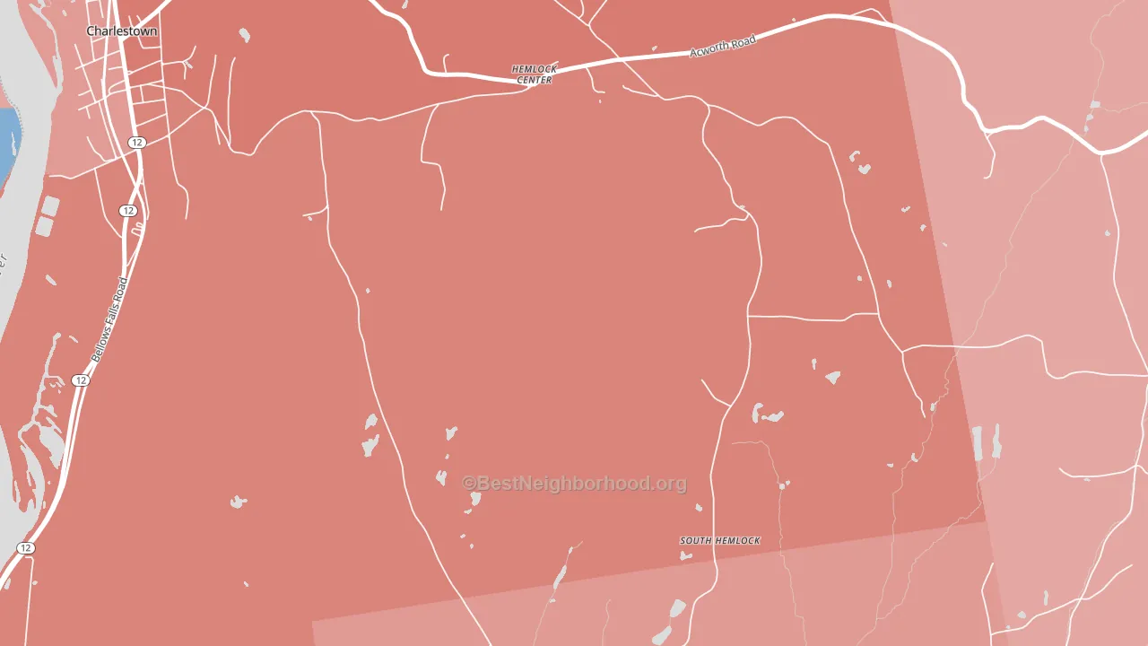 Hemlock Center, NH block-group political-lean map