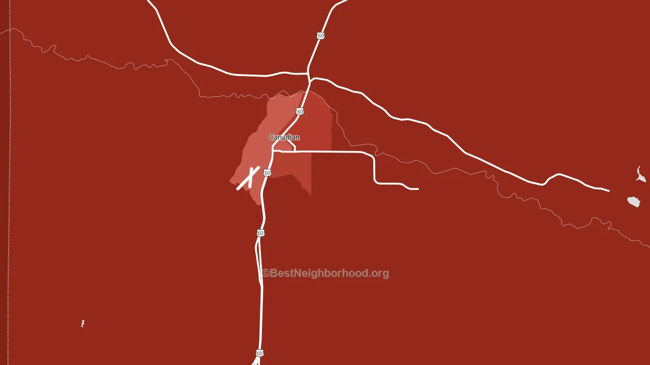 Hemphill County, TX block-group political-lean map