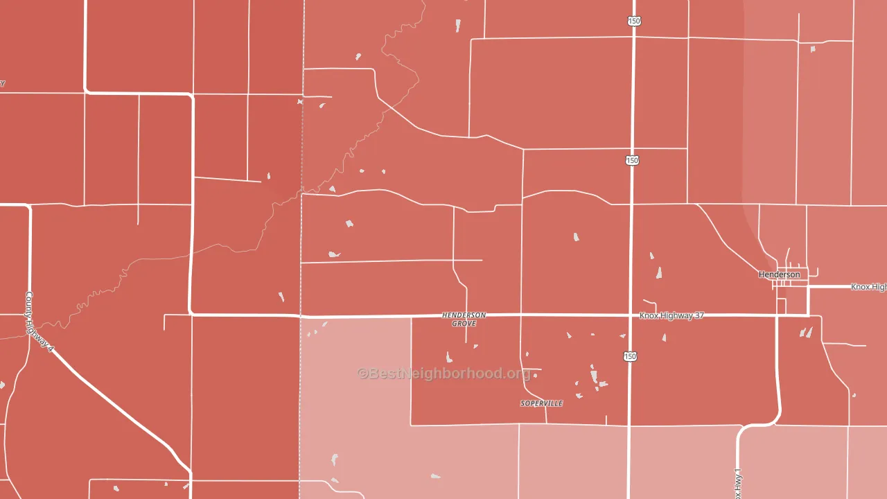 Henderson Grove, IL block-group political-lean map
