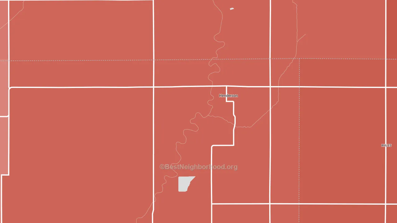 Henderson, IA block-group political-lean map