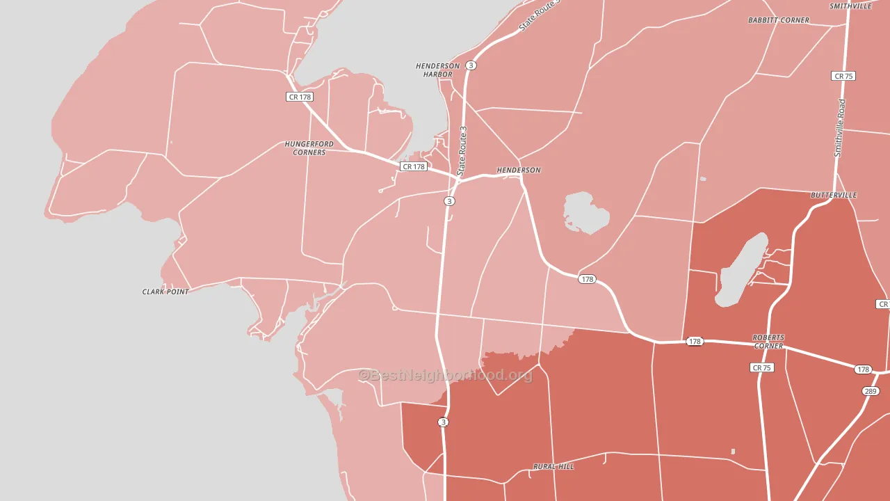 Henderson, NY block-group political-lean map