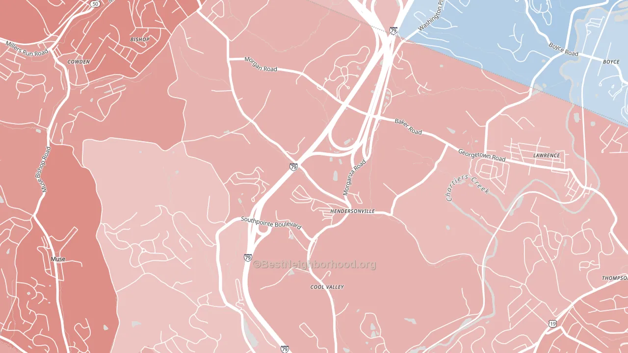 Hendersonville, PA block-group political-lean map